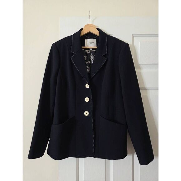 L.K. Bennett Dannie Jacket Midnight US 12 - Picture 1 of 10